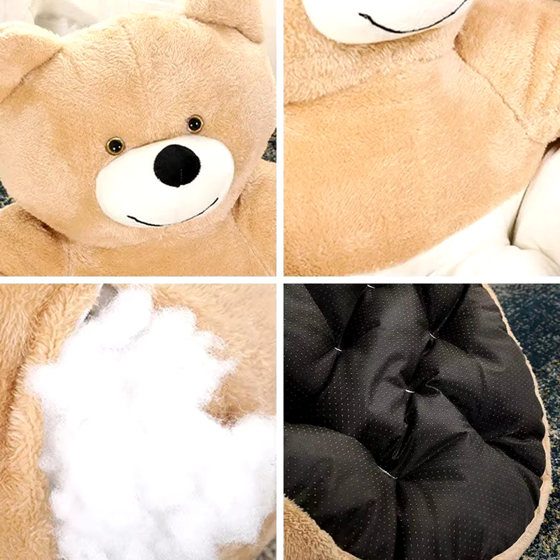 "Cozy Bear Cave Pet Bed β Ultra-Soft, Warm & Plush Haven for Cats & Small Dogs"