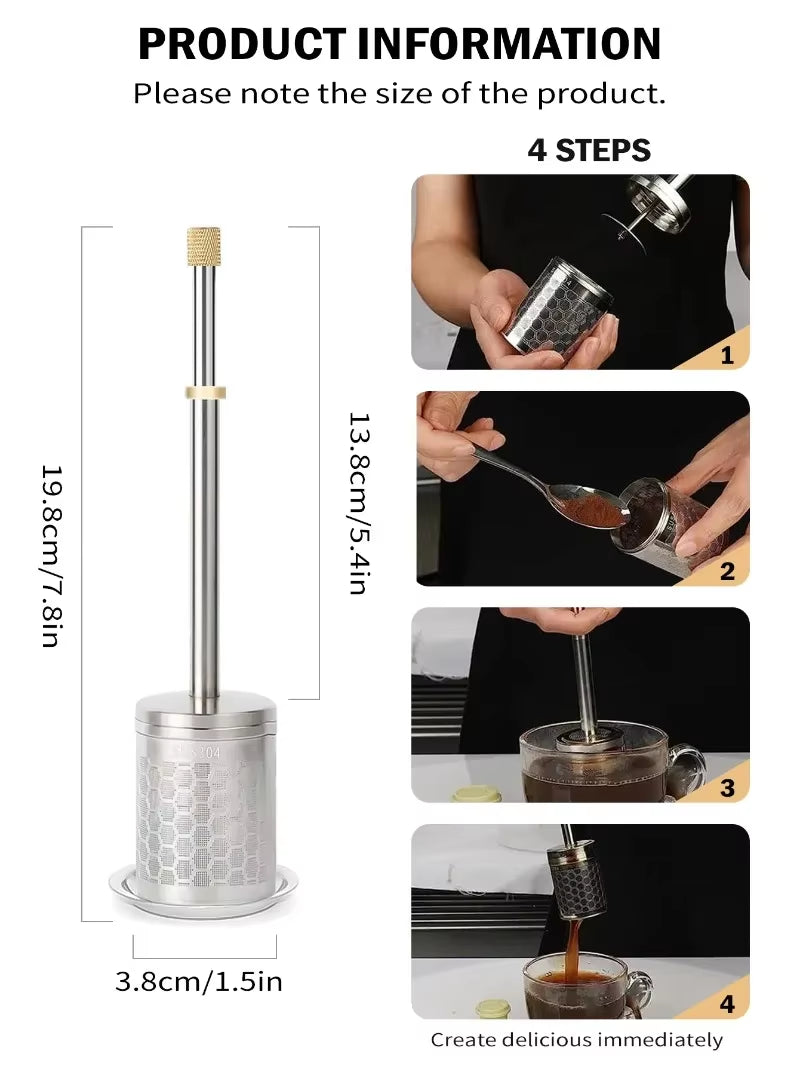 EcoBrew Stainless Steel Coffee & Tea Infuser – Portable & Reusable